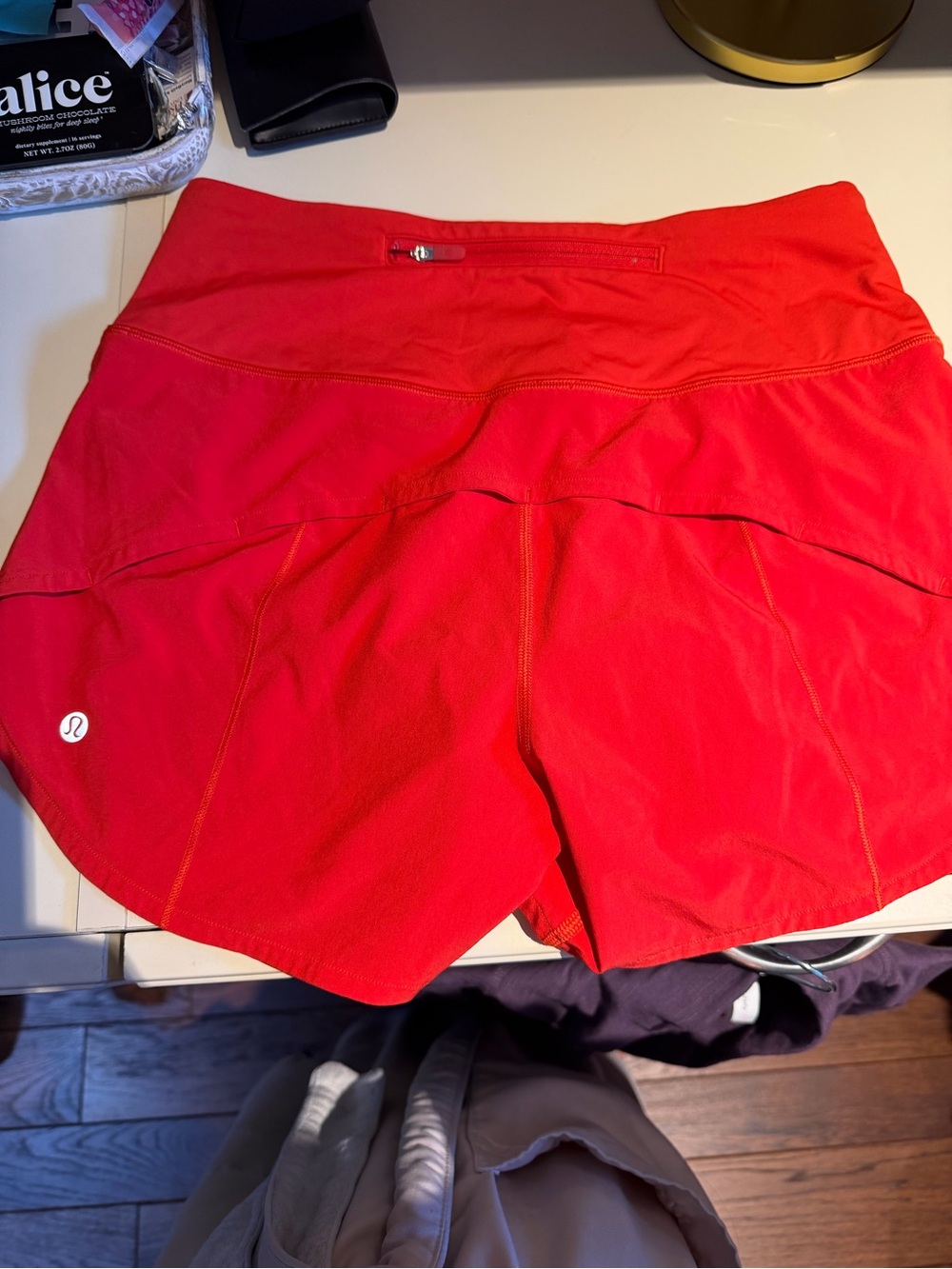lululemon athletica Women’s Red Running Skort with Built-In Shorts